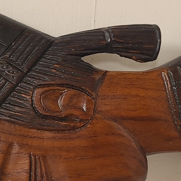 Hand Carved Wooden Decorative Woman - Picture 4 of 16